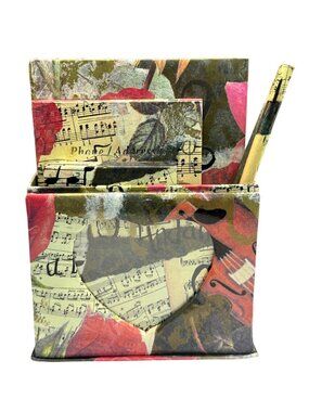 Vintage Stationary set Floral Design With Address Book,Pencils & Notebook